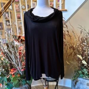 Twenty Size XS Oversized Black Cowl Neck Blouse
